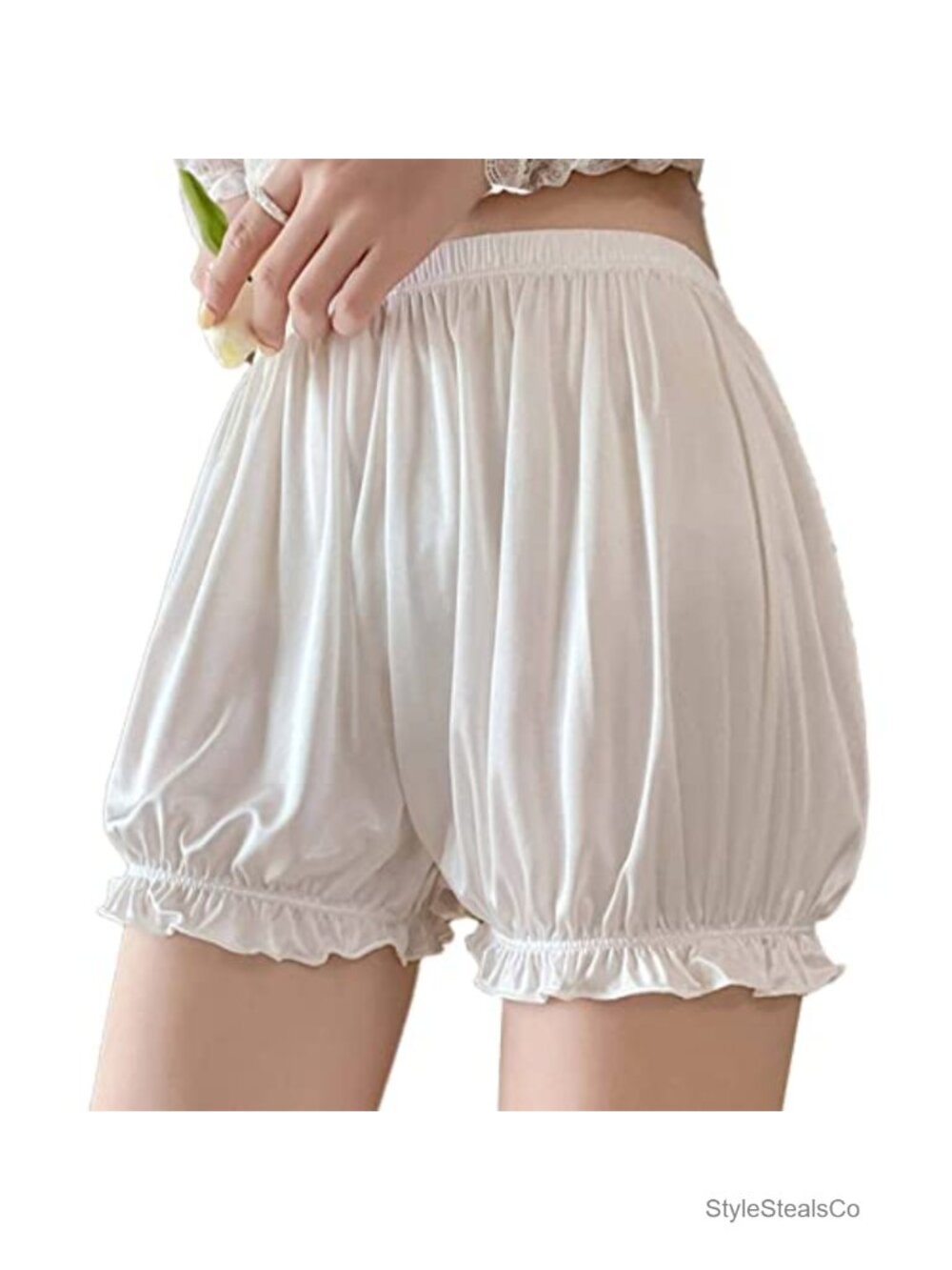 Satin Bloomers Shorts Frilly Slip Shorts Under Dresses Underwear